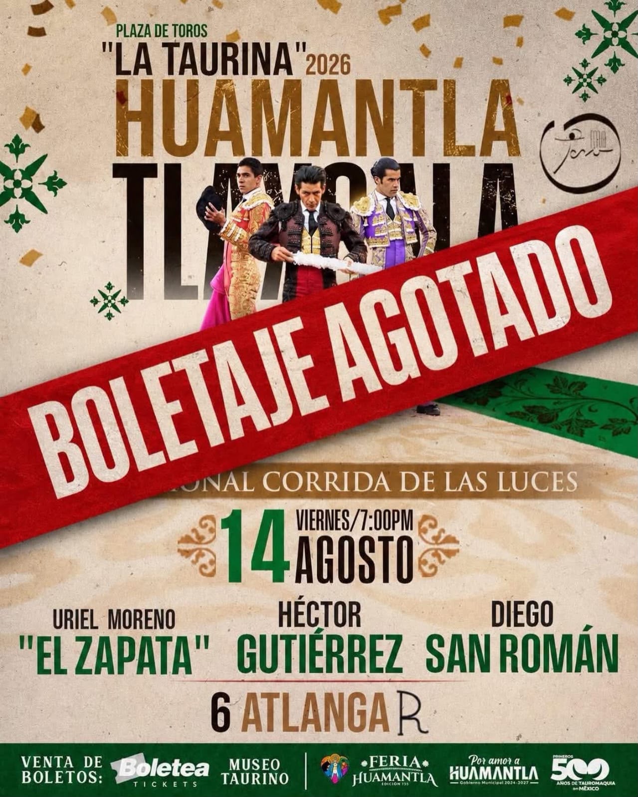 Por quinto año consecutivo, la tradicional Corrida de las Luces cuelga el cartel de 'No hay boletos'